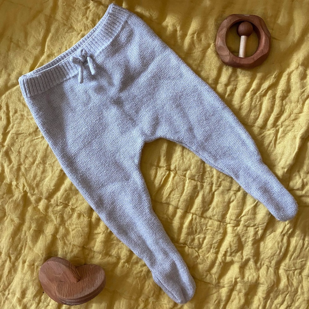 Zara cream footie pants
